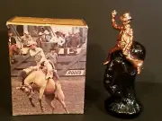 VINTAGE FULL AVON BUCKING BRONCO FIGURAL AFTER SHAVE DECANTER, OLAND, NEW IN BOX
