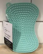 Main Stays Mainstays TwoSided Scrubbie Anti-Bact Silicone Sponge Scrub Green