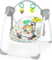 Kids II Bright Starts Playful Paradise Automatic Swing for Newborn+ Baby