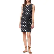 Maternal America Pleated Bodice Jersey Maternity Dress in White Polka Dot at Nordstrom, Size Small