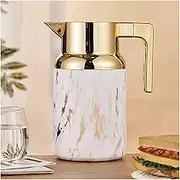 Premium Thermal Coffee Carafe,Glass Lined Insulated Carafes for Keeping Hot Liquids,Elegant Coffee Tea Pot Vacuum,Drink Beverage Dispensers for Daily(Silver)