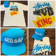 Vintage Stussy Tee Shirt and Snapback Hat Lot Size XL NEW RARE