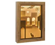 M95 Bedroom Courtyard Paper Carving Lamp Bedside Night Light Home Decoration Small Book Lamp Paper Light and Shadow Lamp