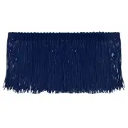 5 Yards 4 Inch Chainette Fringe Trim Tassel Sewing Trim, Navy