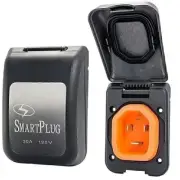 SmartPlug 30 Amp Non Metallic Black Inlet - Boat & RV Side
