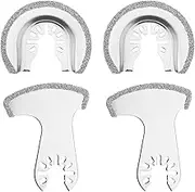 EMSea 4Pcs 1/2 Inch Semi Circle Diamond Blade 1/4 Inch Swing Diamond Blade Compatible with Bosch GOP40-30 Starlock 12V / 18V Compatible with Dre-Mel Multimax MM40