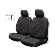 Rear BLK Cross Country Seat Covers for Mazda BT-50 TF XTR/GT/SP/Thunder Dual Cab