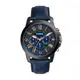 FOSSIL質感藍經典計時皮帶腕錶FS5061