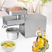 Automatic Oil Press Machine 1500 Watt Commercial Grade Extractor Oil Expeller for Flax Peanut Castor Hemp Seed Canola Sesame Sunflower 304 Stainless Steel