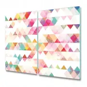 Glass Kitchen Chopping Board Rainbow Triangle Geometry Triangle Colourful