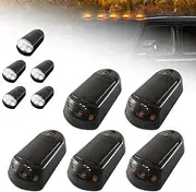 Benksaas Solar Powered Cab Lights, 2025 New No Drill Solar Powered Cab Lights for Truck, Waterproof Wireless Cab Marker Roof Lights,Cab Lights Trucks Pickup ﻿ (Black Shell - White Light)