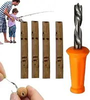 Fishing Bait Rig Tool | Stainless Steel Baiting Splicing | Drill Bit Design, Hook Drill Rig Making Tool, Fishing Accessories for Angler