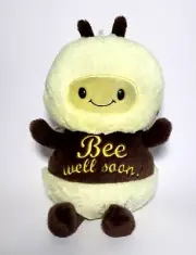Aurora Just sayin “Bee Well Soon” Stuffed Plush 11" Yellow Brown NWT