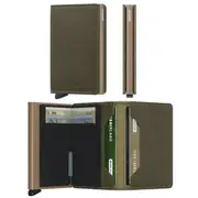 Secrid Slimwallet Compact RFID Wallet - Saffiano Olive