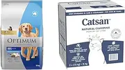 Optimum Adult Chicken Vegetables & Rice Dry Dog Food 15kg Bag and Catsan Ultra Litter 15Kg
