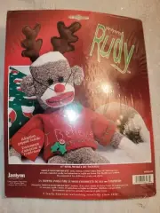 Vintage RUDY SOCK MONKEY CHRISTMAS Rudolph Reindeer DOLL KIT 21" JANLYNN