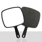 Handheld Makeup Mirror Handle Wide Angle Barber Hairdressing Mirror Square