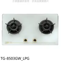 在飛比找環球Online優惠-莊頭北【TG-8503GW_LPG】二口檯面爐瓦斯爐(全省安