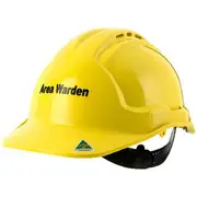 Tuffgard Vented Safety Hard Hat Area Warden Yellow