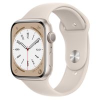 Apple Watch S8 GPS ; 45mm 星光色鋁金屬錶殼搭配星光色運動型錶帶 _ 台灣公司貨 ＋ 【錶貼＋錶套】 Apple Watch S8 GPS ; 45mm 星光色鋁金屬錶殼搭配星光色運動型錶帶