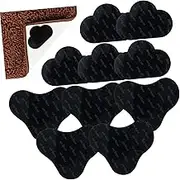 Cabilock 10 Pcs Stickers Round Corner Triangle Cloud Shape Rug Pads for Hardwood Floors Tiles Washable Reusable Non Stick Bunching
