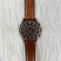 在飛比找蝦皮購物優惠-FOSSIL FS4632 三眼錶 男錶 棕