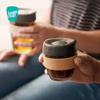 在飛比找Yahoo!奇摩拍賣優惠-熱賣 隨身杯 澳洲keepcup咖啡杯軟木環防燙玻璃隨行杯便