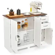 Giantex Buffet Sideboard Cabinet Kitchen Storage Cabinet w/Doors & Drawers White