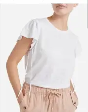 Sportscrafteomens palmer linen tee white size Small