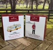 2 Hallmark Mini Ornaments Christmas Vacation Clark Griswold Cousin Eddie RV NEW
