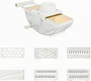 Heavy Duty 6-in-1 Vegetable Chopper - 6 Blade Mandoline Slicer,6 in 1 Vegetable Chopper Mandoline Slicer for Kitchen Veggie Chopper Food Chopper with Container Multifunction Veggie Cutter