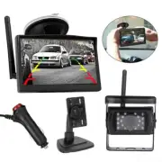 Wireless Rear View Kit 5" Monitor 18 IR LEDs Reversing Camera Kit For Car SUV RV