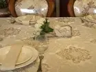 Luxury Silver-Shaped Rectangle-Shaped Tablecloth On Delicate Gold