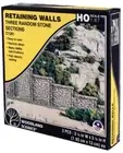 HO Scale Woodland Scenics C1261 Random Stone Retaining Wall (3) pcs
