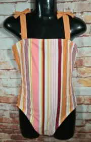 BNWT Little Girl Sz 4 Anko Stripes Bows Sleeveless Bathers Swim Suit