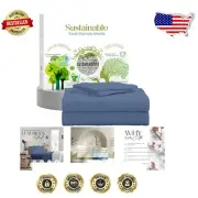 Cool & Comfortable Luxury Full Size Bed Sheet Set - 100% Cotton, Dark Blue