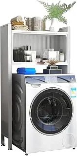 SPXMQSS Over Toilet Storage Unit, Over Washing Machine Storage Unit, Bathroom Storage Shelf with Cabinet and Door Freestanding Toilet Space Saver,for Bathroom Laundry Room Balcony A 70x32x144cm
