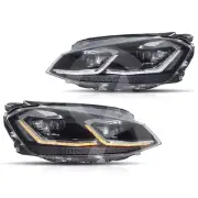 VW Golf MK7 Silver-Line LED Sequential Headlights 13-16 VLAND UK SELLER