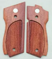 WOOD GRIPS FOR S&W MODEL 39 M 39-2 DIAMOND CHECKERED ROSE WOODEN NICE GIFT # 7