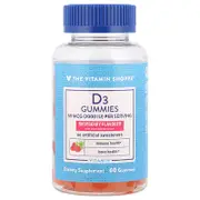 The Vitamin Shoppe, Vitamin D3 Gummies, Raspberry, 60 Gummies (25 mcg per Gummy)