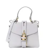 Chloe Aby Day Bag Leather Small - Light Cloud