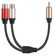 RCA/Phono Splitter Cable RCA Male to Dual Female Stereo Audio Y-Cable for subwoofer
