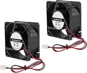 2Pcs 12V 60mm 6025 0.25A Dual Ball Bearing Brushless Cooling Fan 60X60X25mm 2Pin for 3D Printer, Heatsink, PC Computer Case Industry
