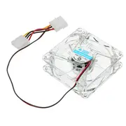 2 Pcs 80mm Four LED Light Nine Blade CPU Cooling Fan For PC Computer Case