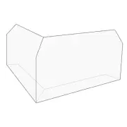 Food Counter Corner Sneeze Guards / Desk Corner Clear Acrylic Screen Shield