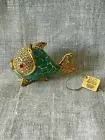 ESTEE LAUDER WHIMSICAL FISH by MONICA RICH KOSANN SOLID PERFUME COMPACT New