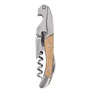 The Timber Natural Wood Handle Corkscrew Double Hinge Waiters Wine Key Opener