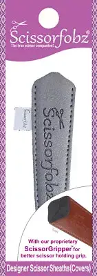 SCISSORFOBZ Designer Scissors Sheath Cover Single Small Pewter Grey Color