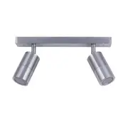 Pillar Light Double Adjustable GU10 Titanium IP44 Rectangular Bar Back Plate