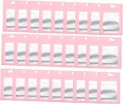 WRITWAA Self Sealing Storage Bags Resealable Pouches for Small Items for Snacks Jewelry and Electronics Pink Color Lightweight Transparent Design